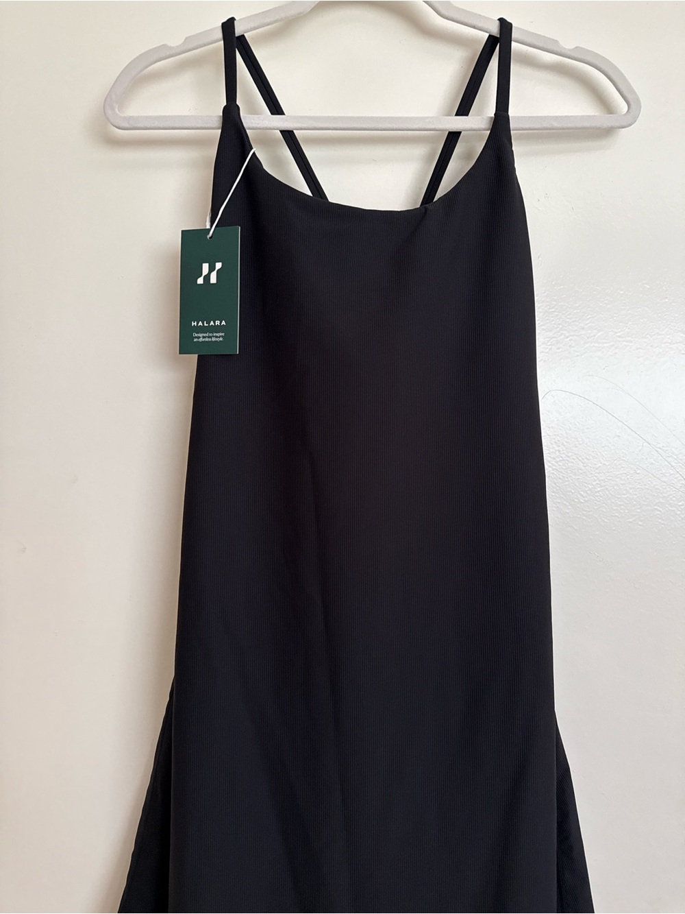 NWT Halara Patitoff Black Strappy Back Dress - Picture 3 of 6